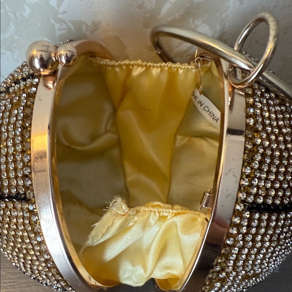 Gold and Black Beaded Sphere Wristlet
